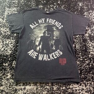 AMC The Walking Dead All My Friends Are Walkers Graphic T-Shirt Mens Black M